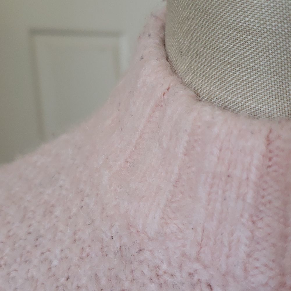 Lou & Grey Soft Cozy Chunky Sweater Pink Textured Waffle Knit Boxy Fit • SMALL - Picture 6 of 12